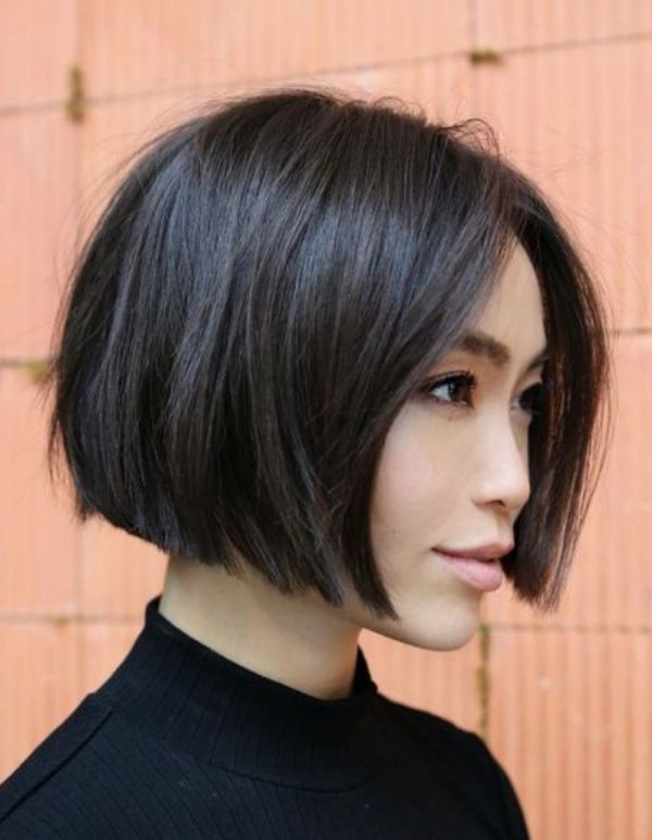 Ideias de cortes de cabelo reto blunt cut