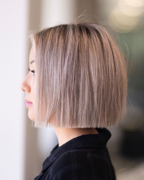 Ideias de cortes de cabelo reto blunt cut