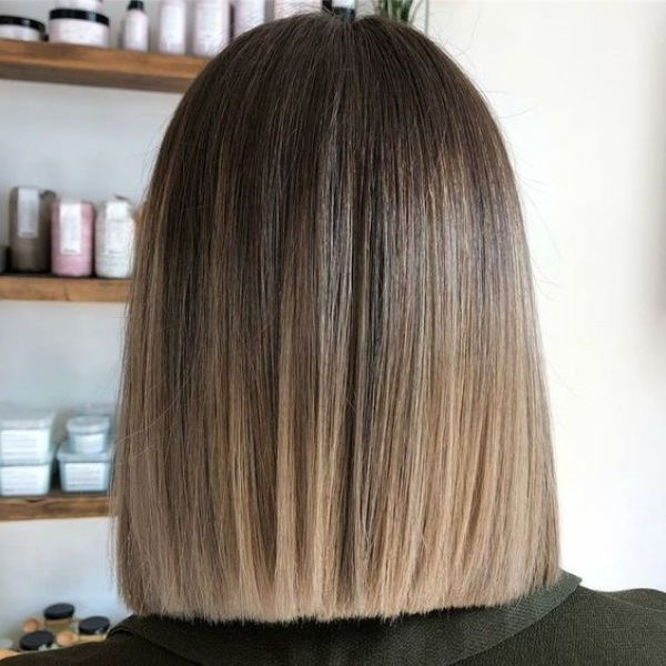 Ideias de cortes de cabelo reto blunt cut