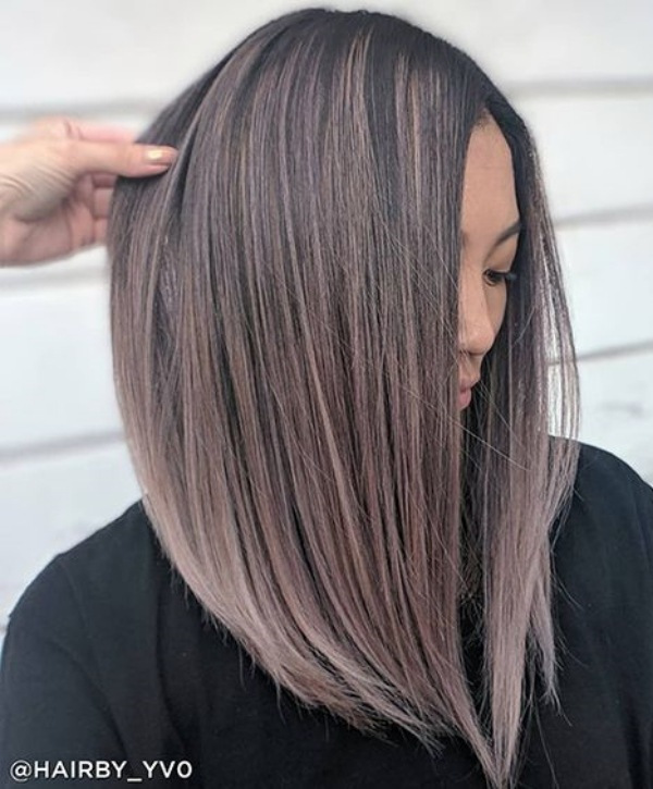 Ideias de cortes de cabelo reto long bob