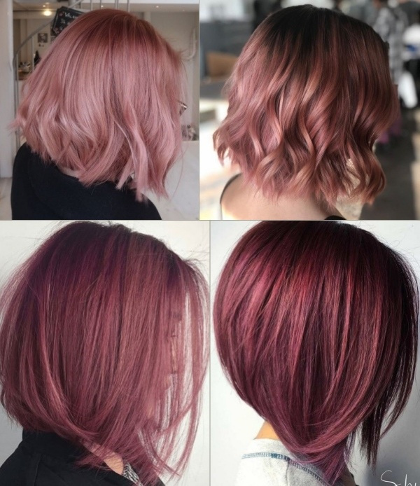 37 tons de cor de cabelo ruivo, laranja ou rosé, lisos
