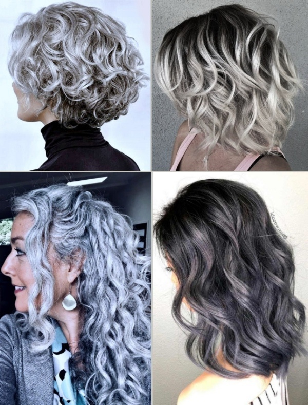 44 tons de cabelo cacheado platinado