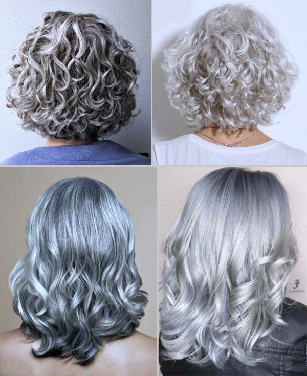 44 tons de cabelo cacheado platinado
