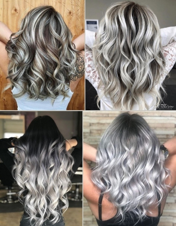 44 tons de cabelo cacheado platinado