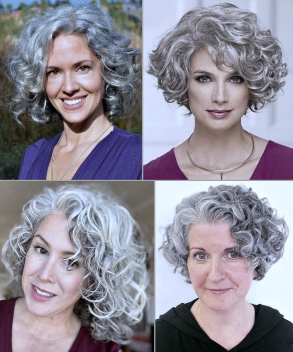44 tons de cabelo cacheado platinado