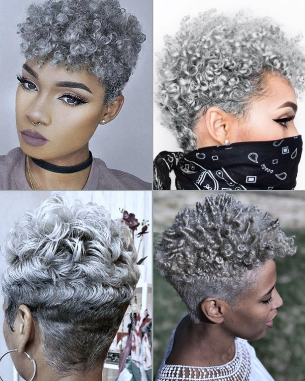 44 tons de cabelo cacheado platinado