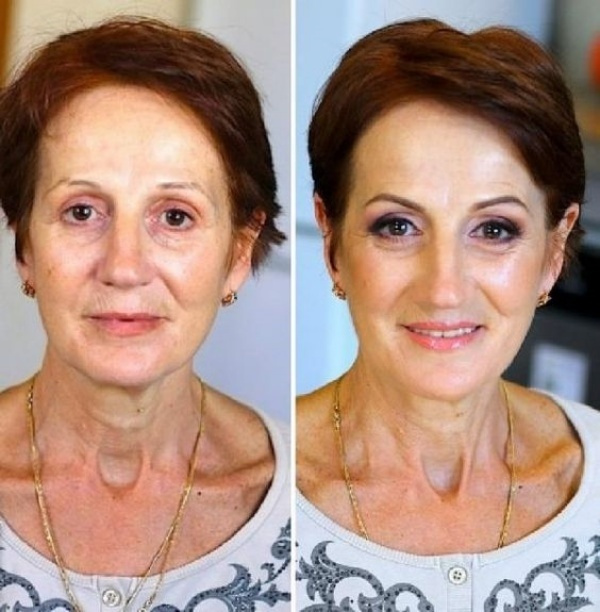 Fique linda: Maquiagem para senhoras antes e depois