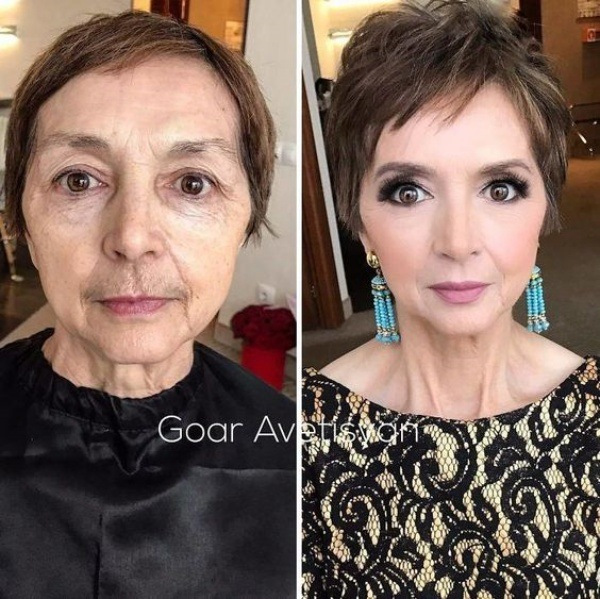 Fique linda: Maquiagem para senhoras antes e depois