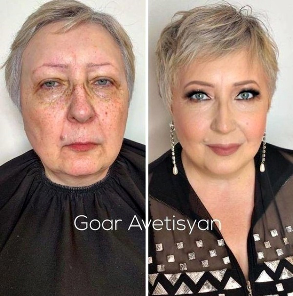 Fique linda: Maquiagem para senhoras antes e depois