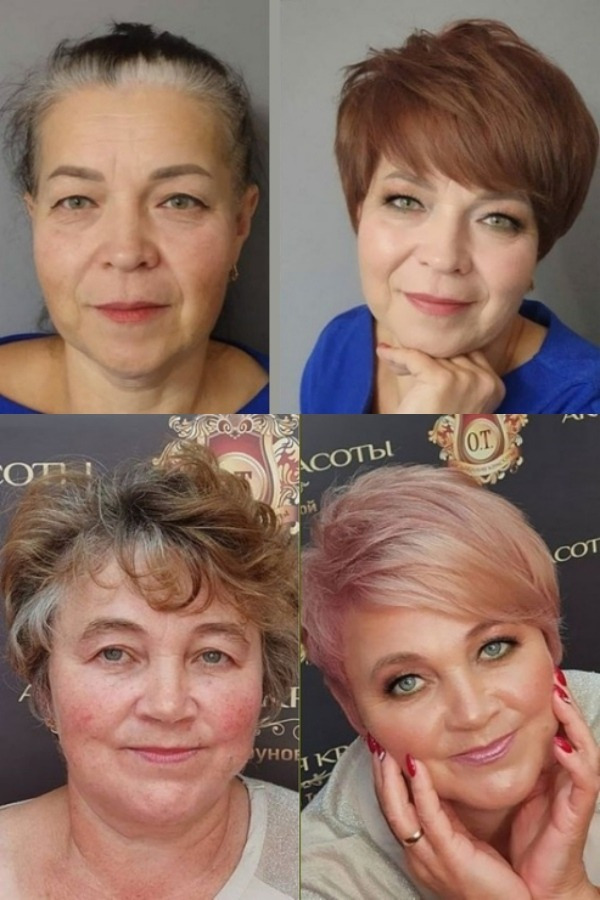 Fique linda: Maquiagem para senhoras antes e depois