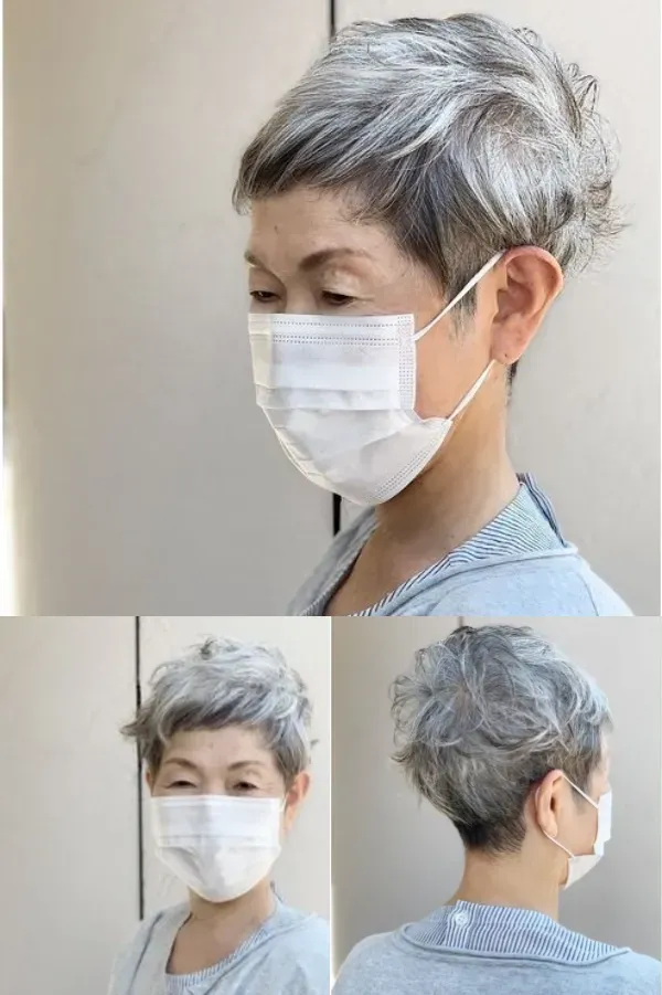 Corte de cabelo curto para senhoras orientais