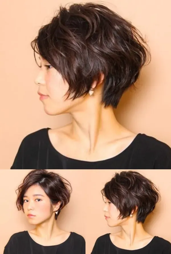 Corte de cabelo curto para senhoras orientais