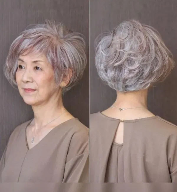 Corte de cabelo curto para senhoras orientais