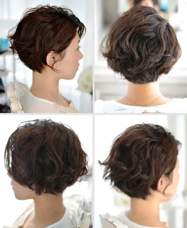 Corte de cabelo curto para senhoras orientais
