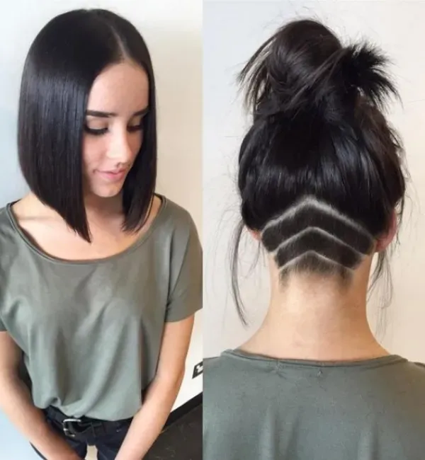 14 inspirações de corte de cabelo com hair tattoo feminino