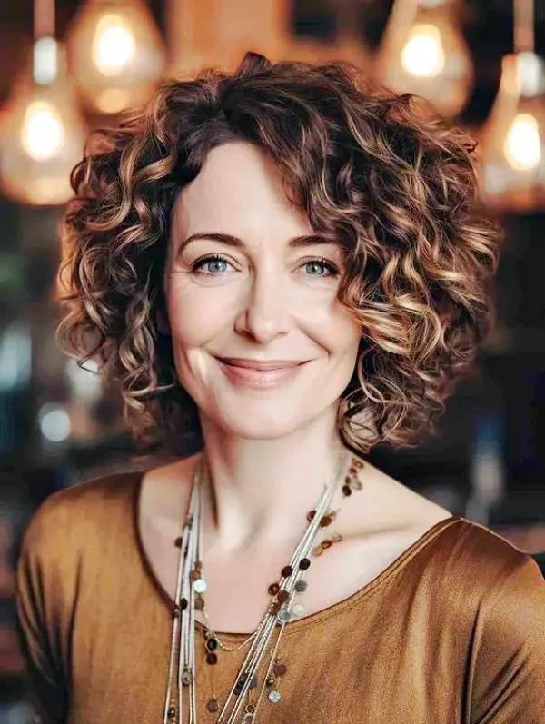 Elegância em Cachos: Cortes de Cabelo Cacheado para Mulheres Maduras