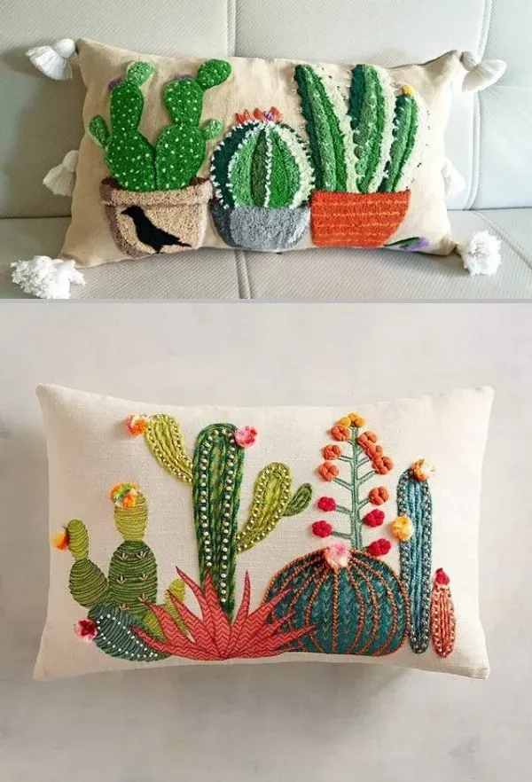 Casa Bonita: Bordando capas de almofadas super coloridas