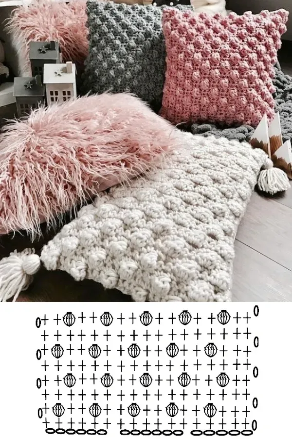 Crochê na Decoração: Lindos Modelos de Capas de Almofadas com Gráficos