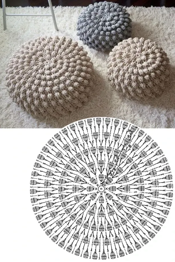 Crochê na Decoração: Lindos Modelos de Capas de Almofadas com Gráficos