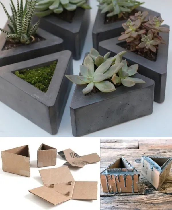 Como fazer seus próprios vasos decorativos de cimento