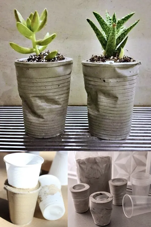 Como fazer seus próprios vasos decorativos de cimento