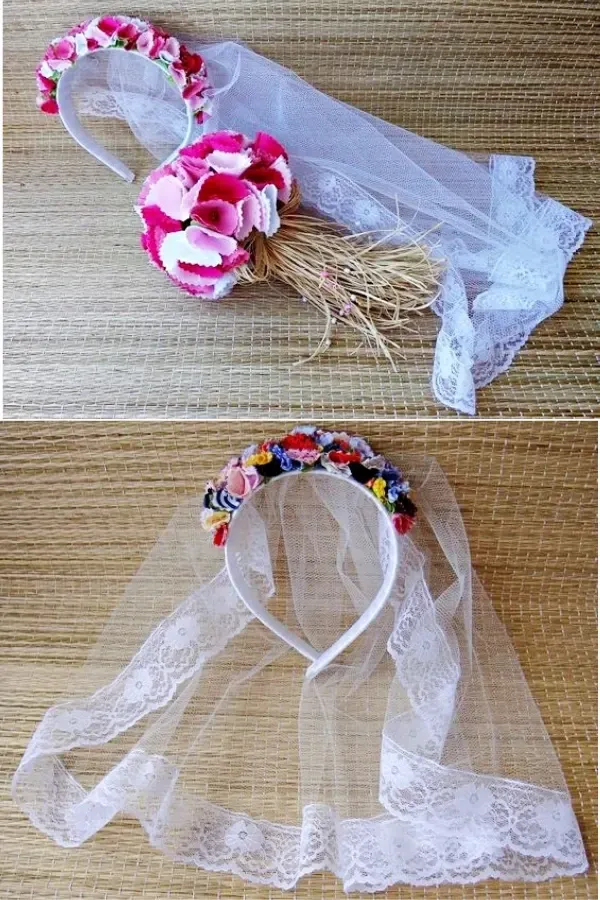 Festa Junina: Ideias de Trajes para o Noivinho e Noivinha Caipira - véu
