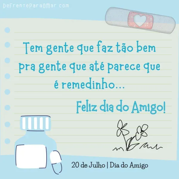 20 de Julho - Feliz dia do Amigo! Mensagens Dia do Amigo