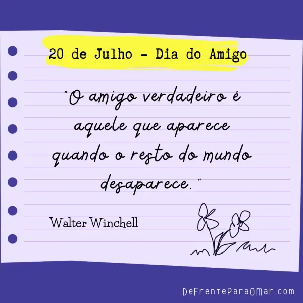 20 de Julho - Feliz dia do Amigo! Mensagens Dia do Amigo