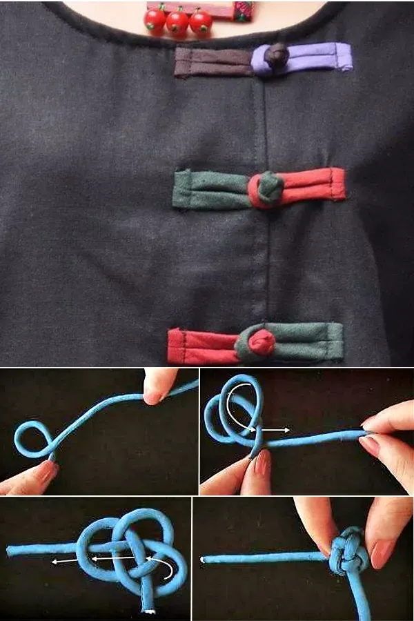 Artesanato na Moda: Como fazer o botão chinês