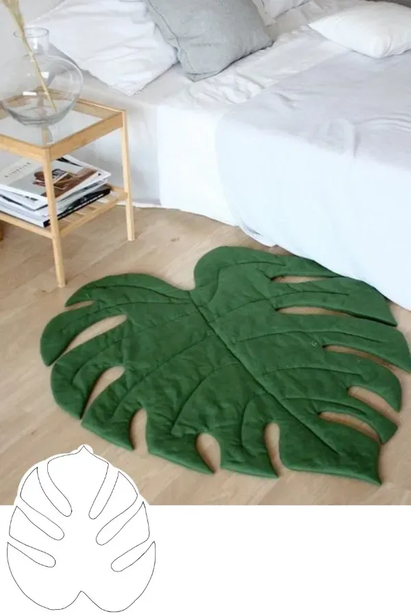 Tapetes artesanais de folhas: aconchego e beleza na decoração