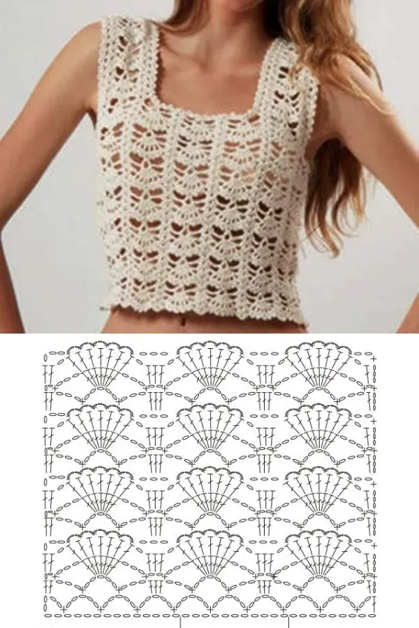 10 ideias de blusinhas de crochê com gráficos