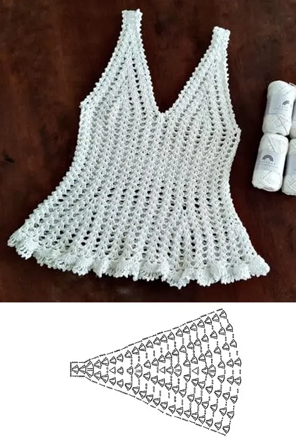 10 ideias de blusinhas de crochê com gráficos