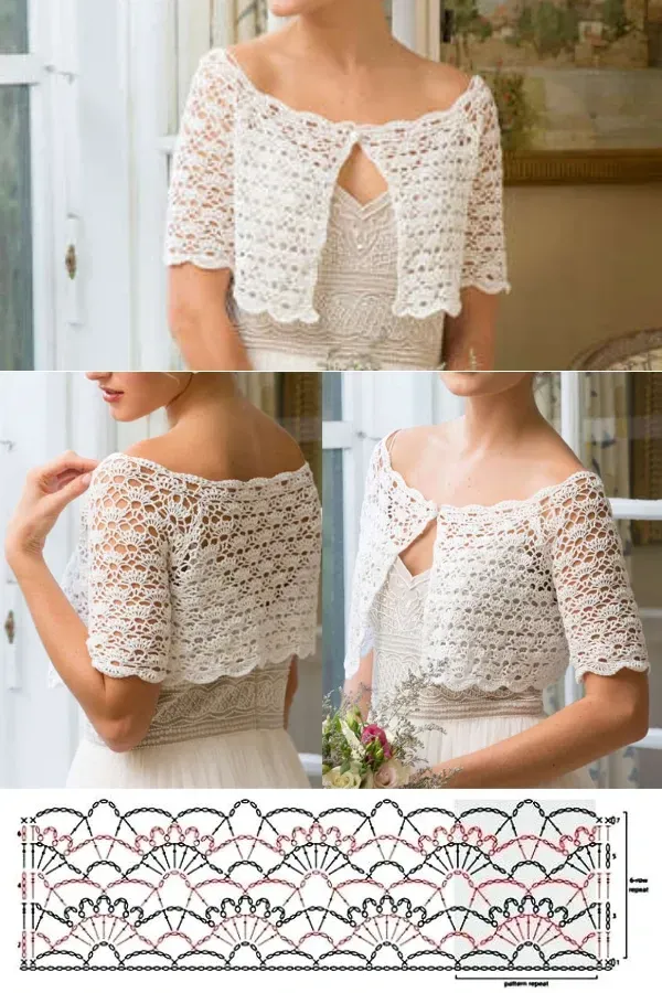 +10 lindos modelos de blusas de crochê com gráficos
