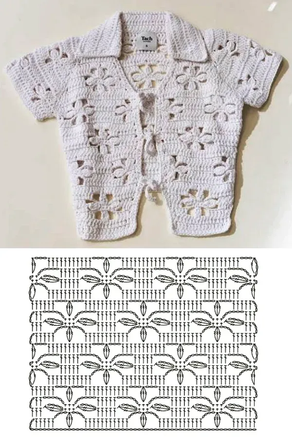 +10 lindos modelos de blusas de crochê com gráficos