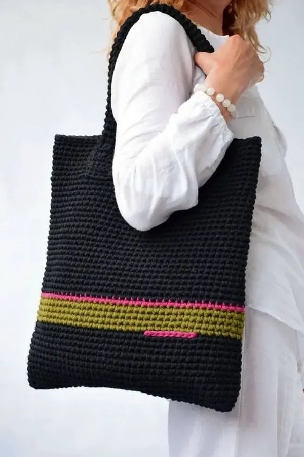 Modelos de bolsa bag de crochê com ponto baixo