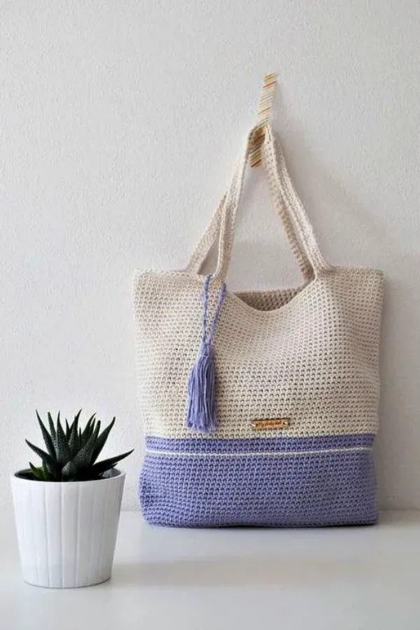 Modelos de bolsa bag de crochê com ponto baixo