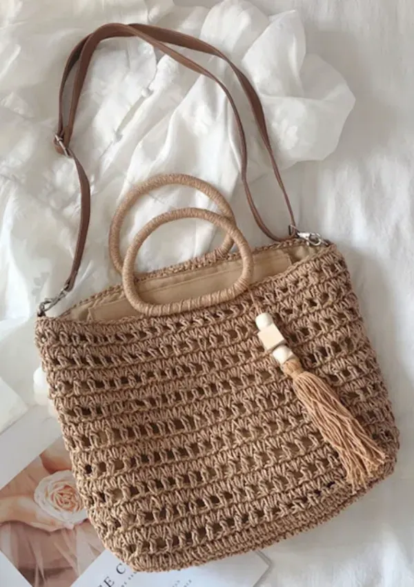 Artesanato na Moda: Bolsas de ráfia de crochê para usar no dia a dia