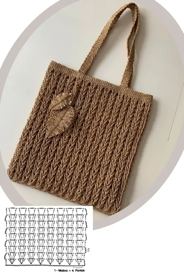 Artesanato na Moda: Bolsas de ráfia de crochê para usar no dia a dia