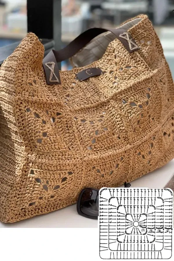 Artesanato na Moda: Bolsas de ráfia de crochê para usar no dia a dia