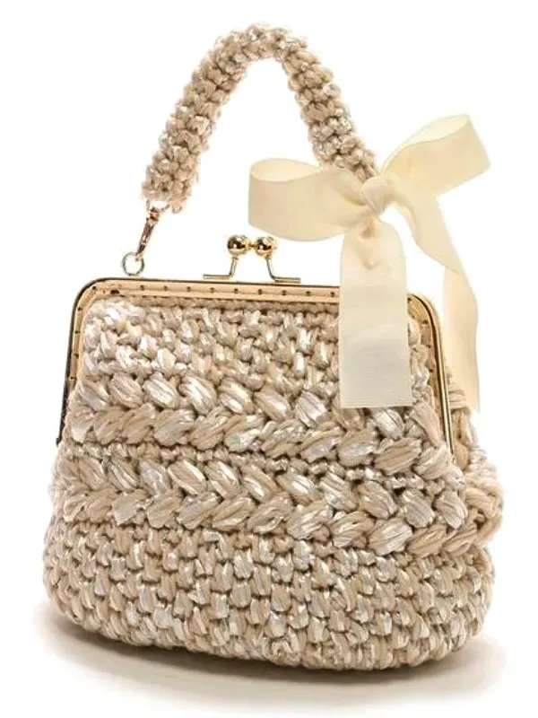 Artesanato na Moda: Bolsas pequenas de ráfia em crochê