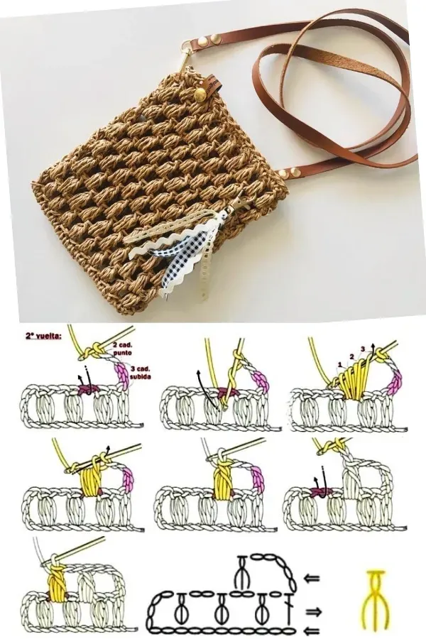 Artesanato na Moda: Bolsas pequenas de ráfia em crochê