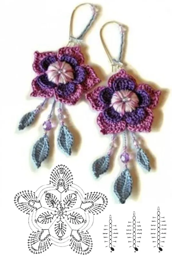 Modelos incríveis de brincos de crochê para você se inspirar!