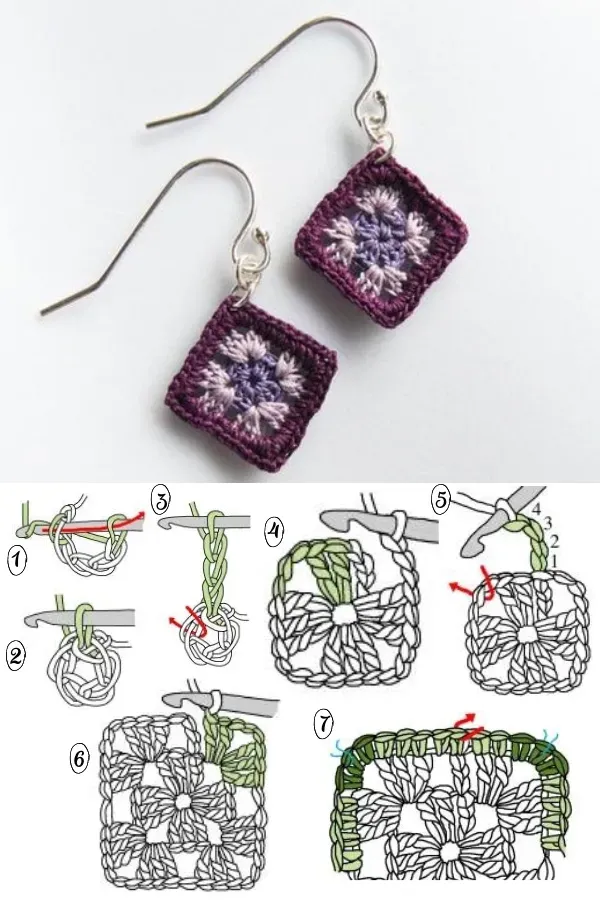 Modelos incríveis de brincos de crochê para você se inspirar!