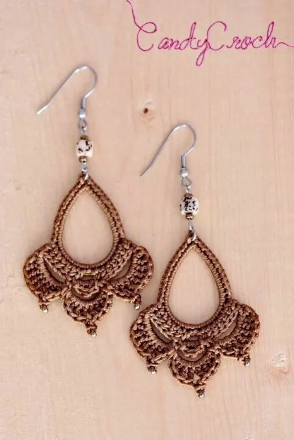 Lindos modelos de brincos de crochê fáceis de fazer e de vender