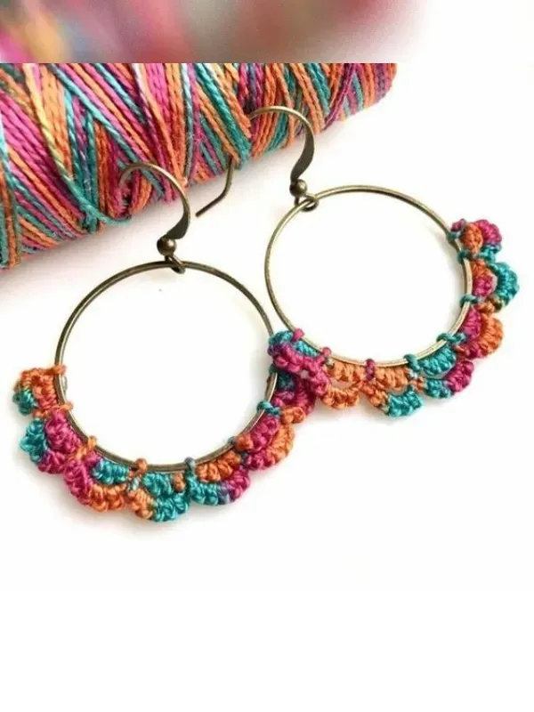 Lindos modelos de brincos de crochê fáceis de fazer e de vender
