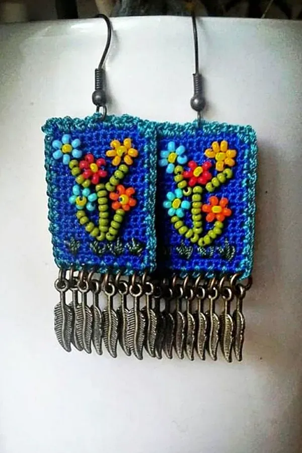 Lindos modelos de brincos de crochê fáceis de fazer e de vender