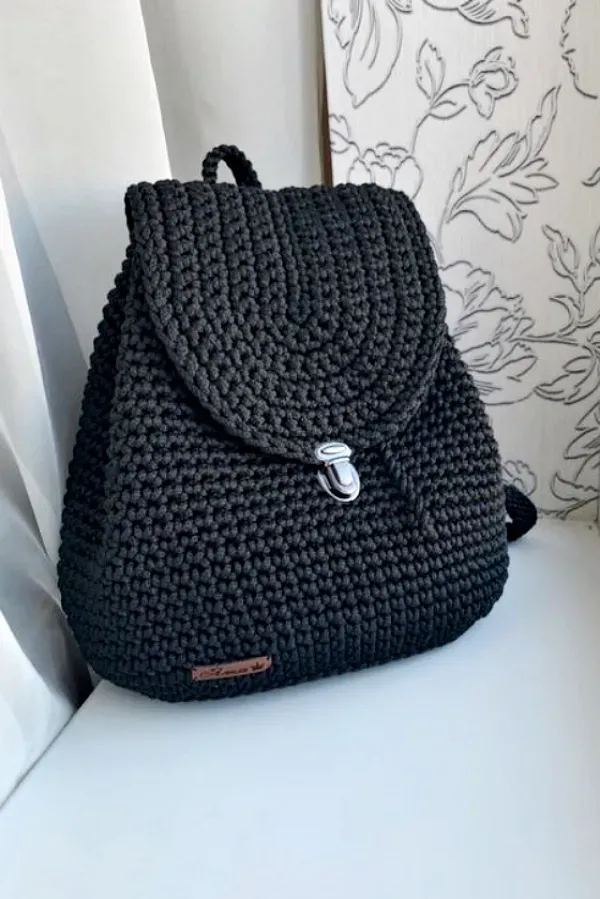 15 Lindos modelos de mochilas de crochê com ponto baixo
