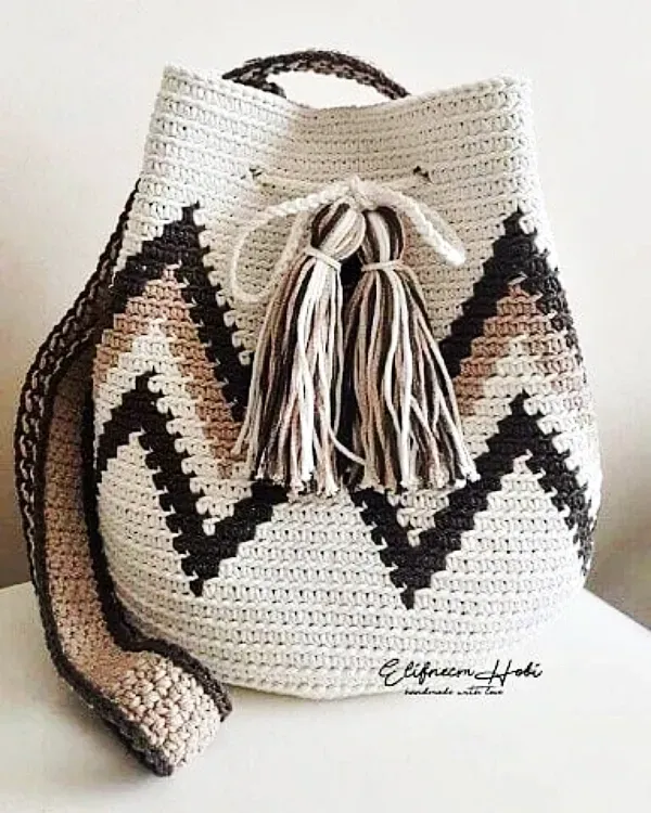 15 Lindos modelos de mochilas de crochê com ponto baixo