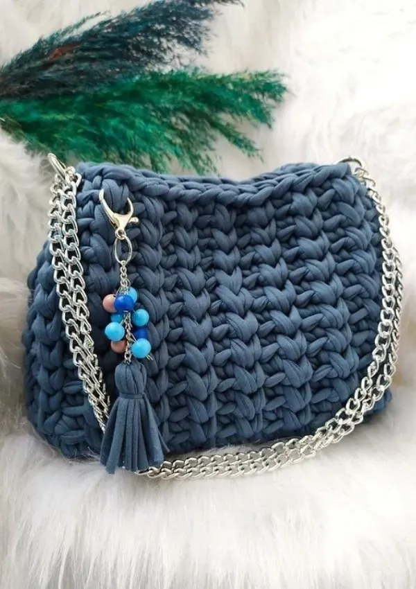 14 Modelos de bolsas em crochê feitos com fio de malha