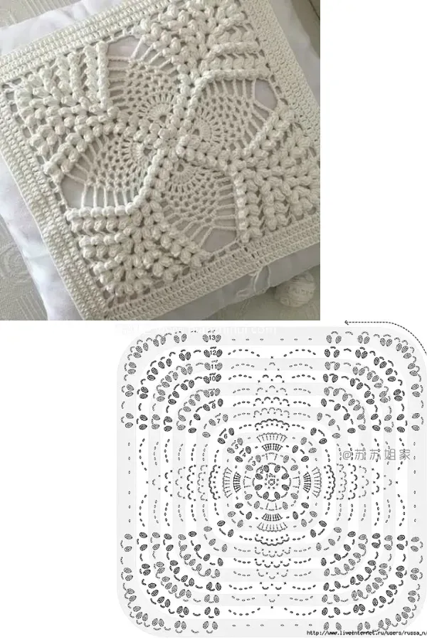 Almofadas em crochê com gráficos: inspire-se com esses 10 modelos maravilhosos